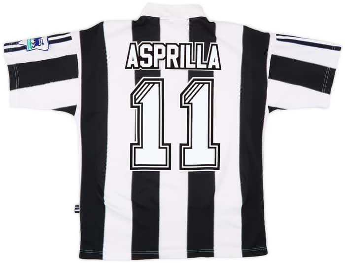 1995-97 Newcastle Home Shirt Asprilla #11 - 7/10 - (S)