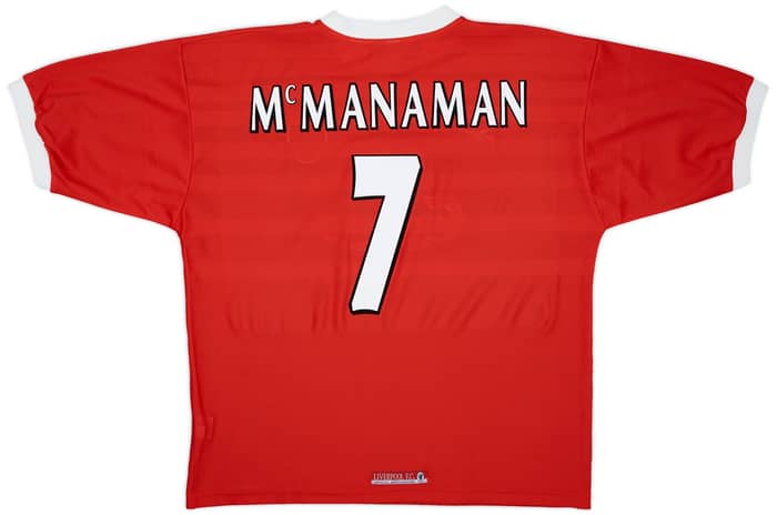 1998-00 Liverpool Home Shirt McManaman #7 - 8/10 - (XL)