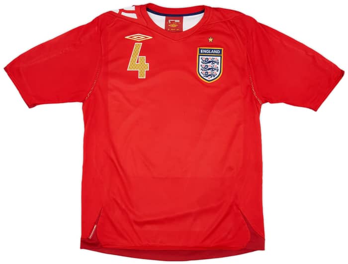 2006-08 England Away Shirt Gerrard #4 - 5/10 - (L)