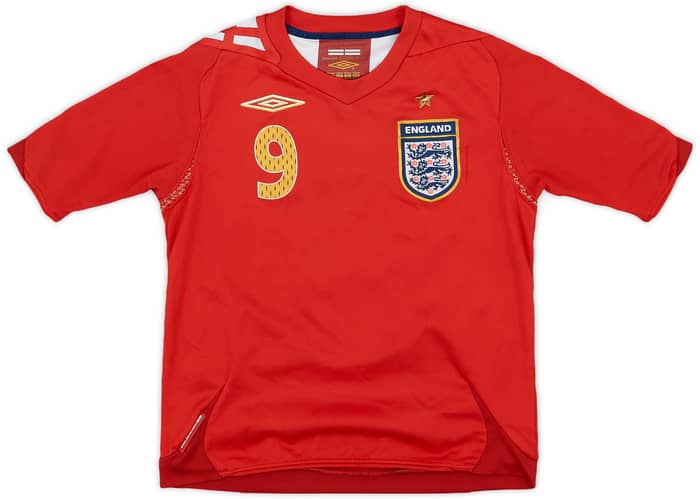 2006-08 England Away Shirt Rooney #9 - 6/10 - (S.Boys)