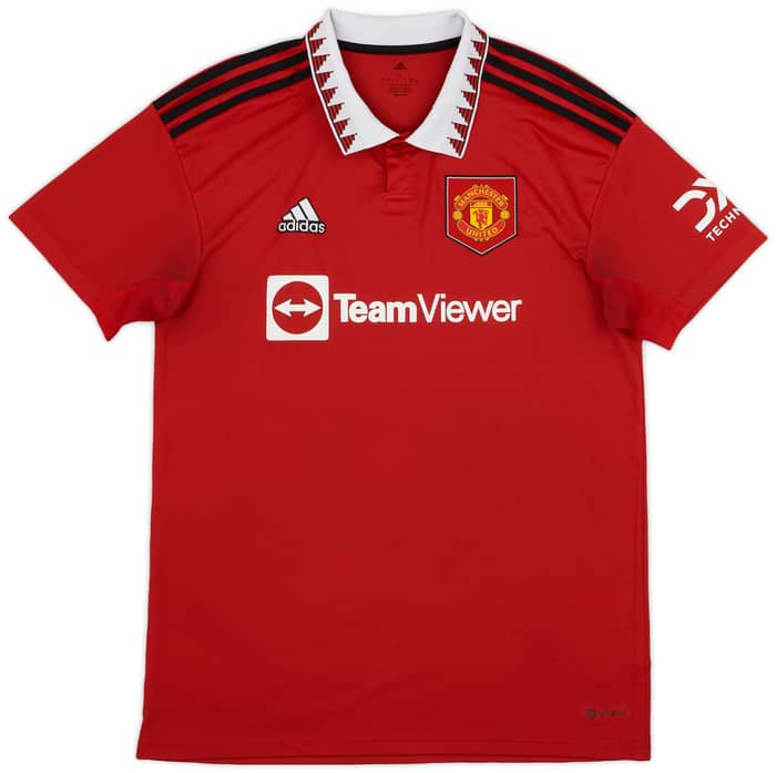 2022-23 Manchester United Home Shirt Varane #19 - 8/10 - (L)