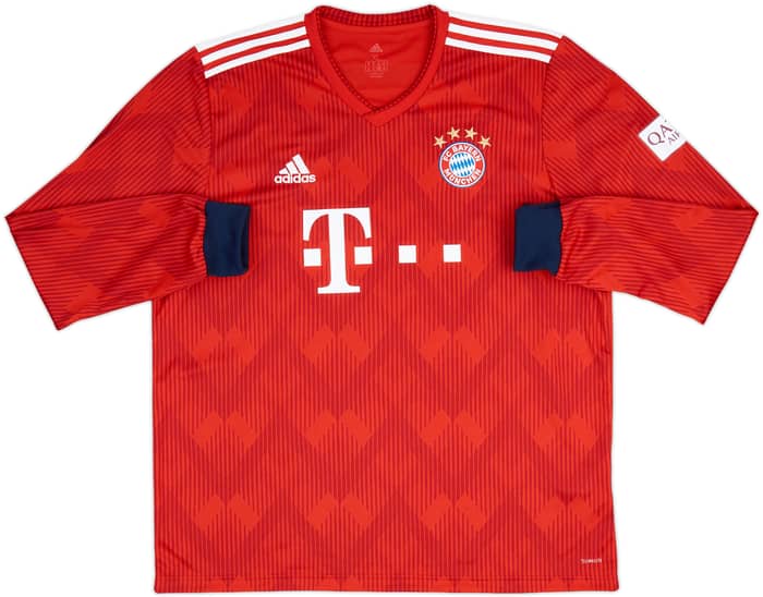 2018-19 Bayern Munich Home L/S Shirt Lewandowski #9 - 10/10 - (XL)