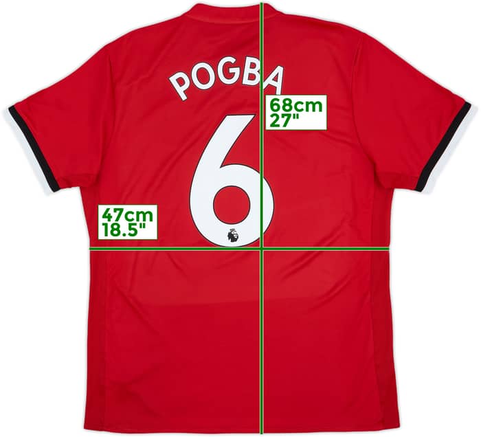 2017-18 Manchester United Home Shirt Pogba #6 - 7/10 - (L)
