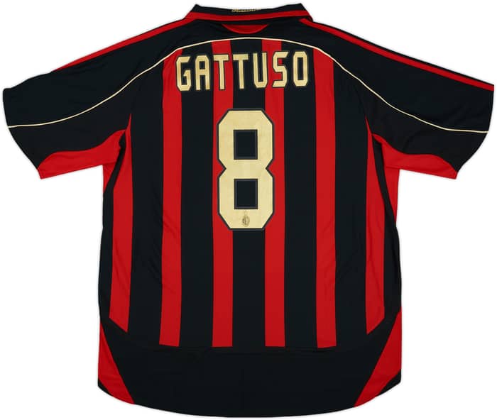 2006-07 AC Milan Home Shirt Gattuso #8 - 4/10 - (XL)