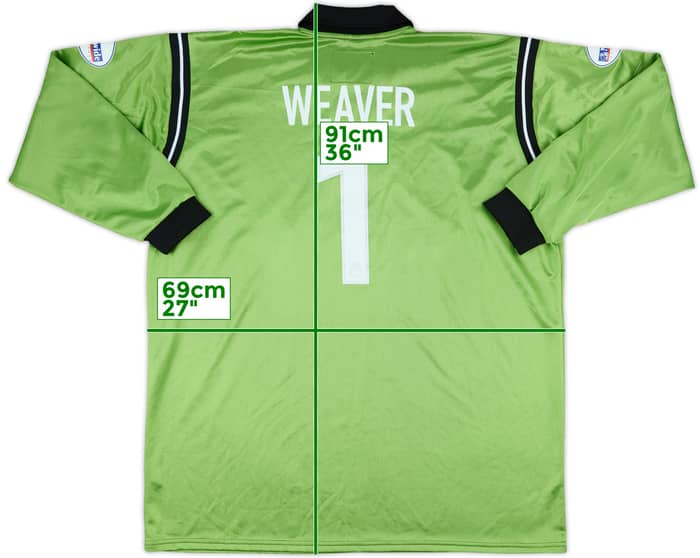 2001-02 Manchester City Match Issue GK Shirt Weaver #1