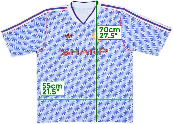 1990-92 Manchester United Away Shirt - 7/10 - (L)