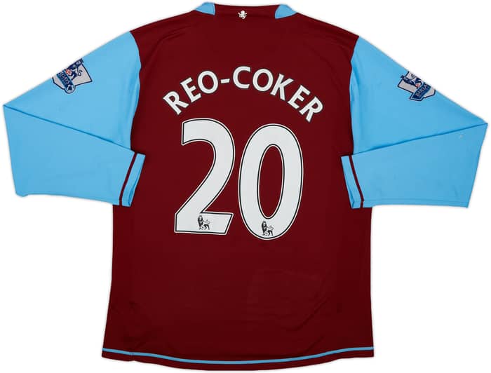 2007-08 Aston Villa Home L/S Shirt Reo-Coker #20 - 6/10 - (M)