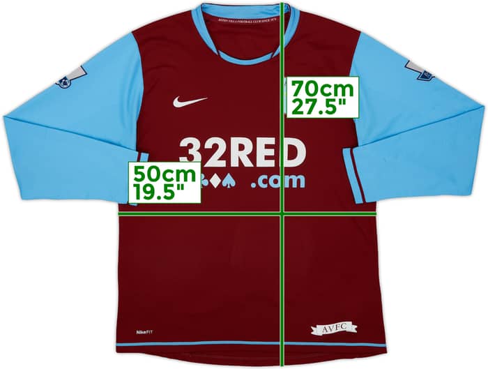 2007-08 Aston Villa Home L/S Shirt Reo-Coker #20 - 6/10 - (M)
