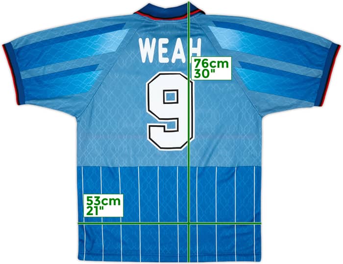 1995-96 AC Milan Fourth Shirt Weah #9 (L)