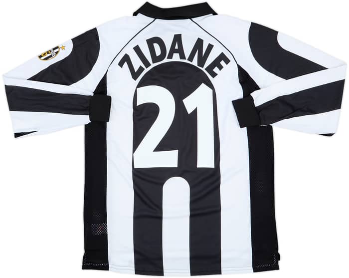 1997-98 Juventus Centenary Home L/S Shirt Zidane #21 - 8/10 - (M)