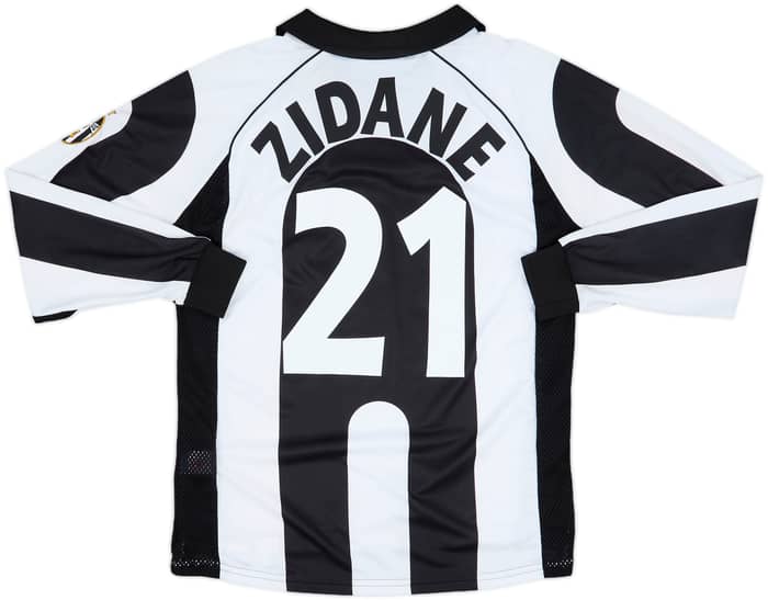 1997-98 Juventus Centenary Home L/S Shirt Zidane #21 (S)