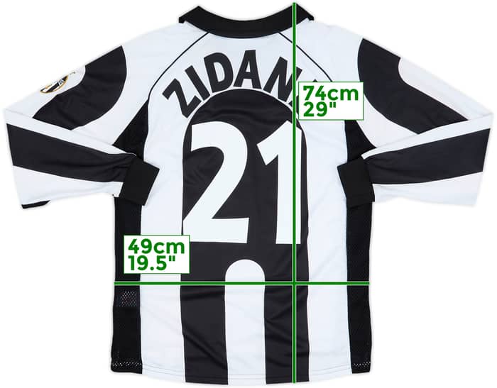 1997-98 Juventus Centenary Home L/S Shirt Zidane #21 (S)