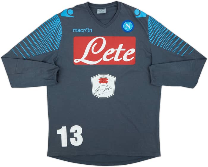 2014-15 Napoli Macron Player Issue Cotton Tee #13 - 5/10 - (L)