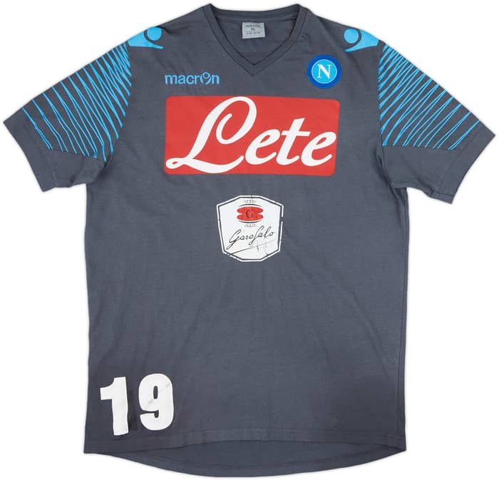 2014-15 Napoli Player Issue Macron Cotton Tee #19 - 5/10 - (XL)