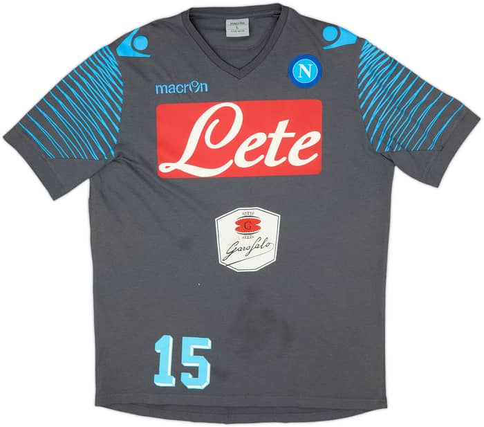 2014-15 Napoli Player Issue Macron Cotton Tee #15 - 5/10 - (L)