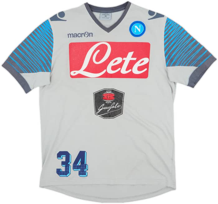 2014-15 Napoli Player Issue Macron Training Shirt - 5/10 - (M)