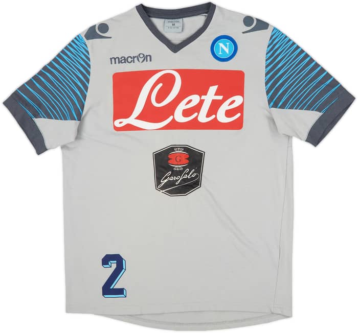 2014-15 Napoli Macron Player Issue Cotton Tee #2 - 6/10 - (M)