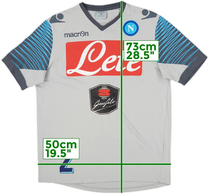 2014-15 Napoli Macron Player Issue Cotton Tee #2 - 6/10 - (M)