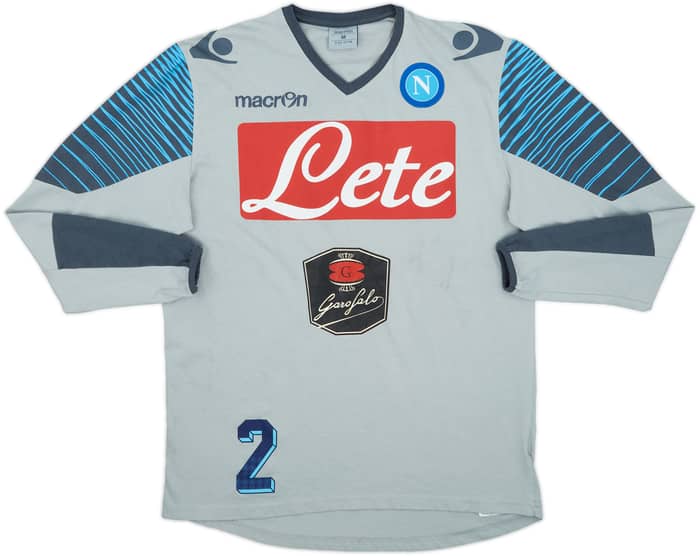 2014-15 Napoli Macron Player Issue Cotton Tee #2 - 6/10 - (M)