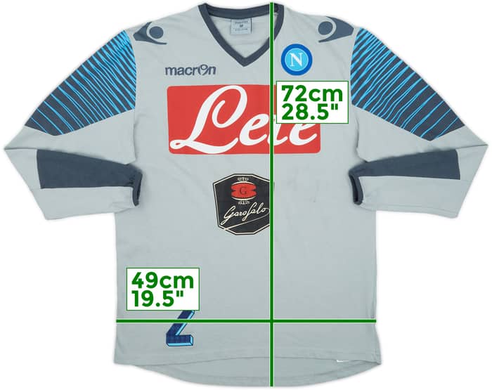 2014-15 Napoli Macron Player Issue Cotton Tee #2 - 6/10 - (M)