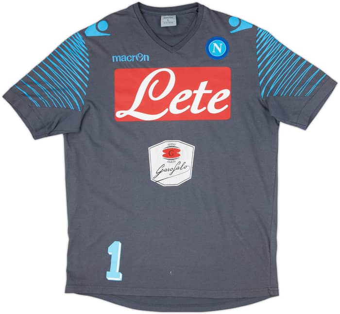 2014-15 Napoli Player Issue Macron Cotton Tee #1 - 5/10 - (L)