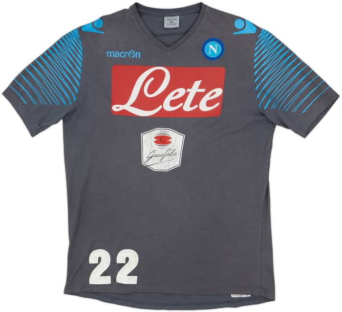 2014-15 Napoli Player Issue Macron Cotton Tee #22 - 5/10 - (XXL)