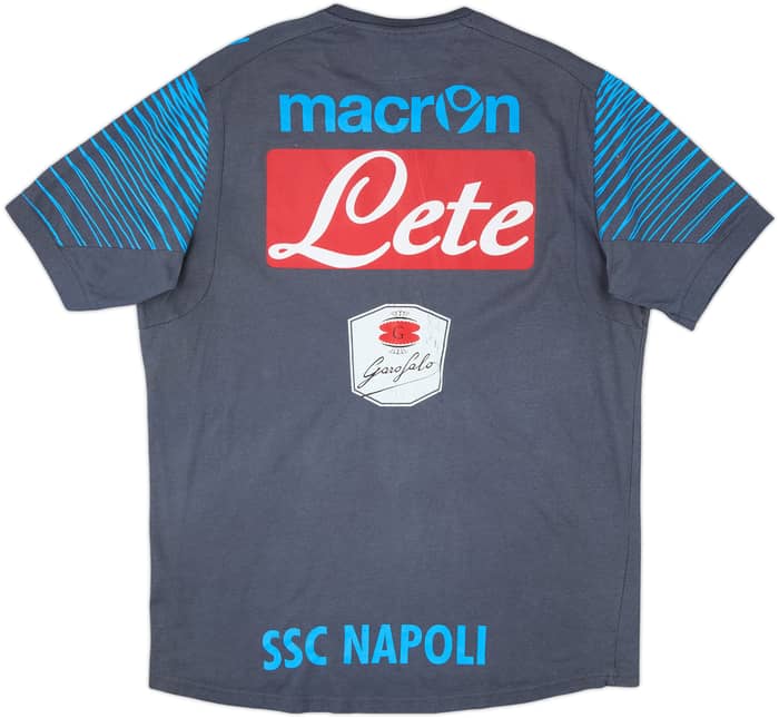 2014-15 Napoli Macron Cotton Tee - 5/10 - (XL)