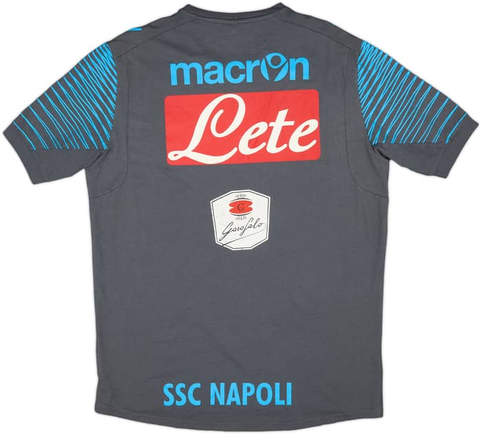 2014-15 Napoli Macron Cotton Tee - 5/10 - (XXL)