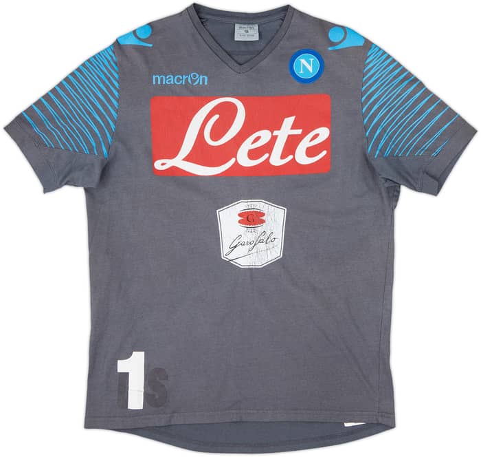 2014-15 Napoli Player Issue Macron Cotton Tee #1 - 5/10 - (M)
