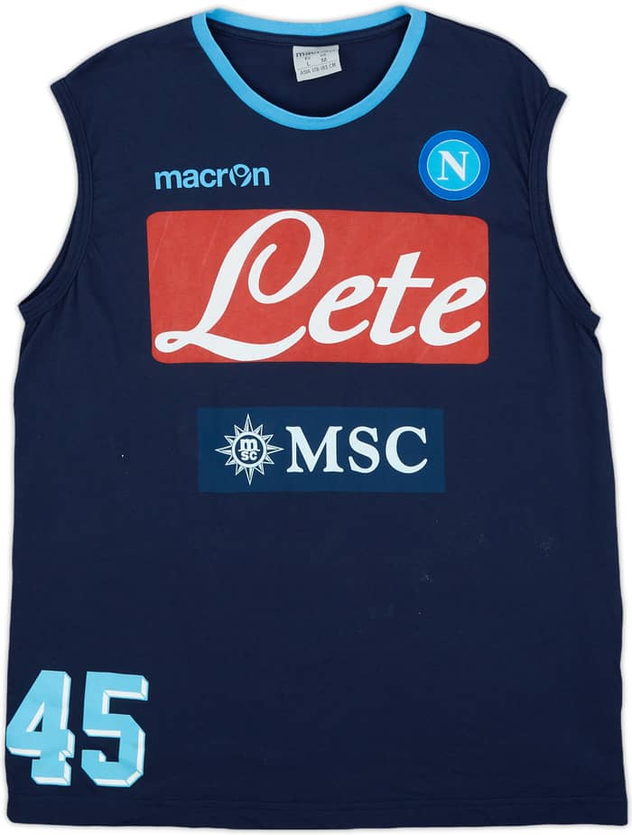2014-15 Napoli Macron Player Issue Training Vest #45 - 5/10 - (L)