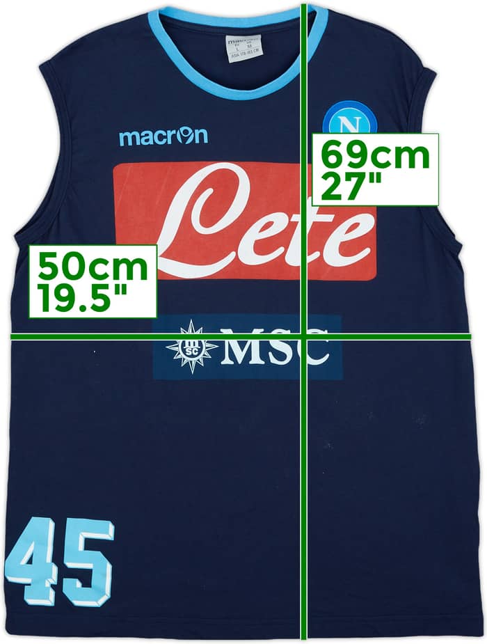 2014-15 Napoli Macron Player Issue Training Vest #45 - 5/10 - (L)