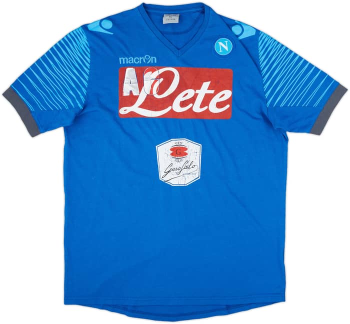 2014-15 Napoli Staff Issue Macron Cotton Tee 'CG' - 4/10 - (XL)