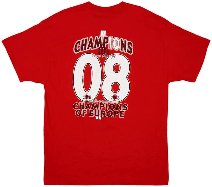 2008-09 Manchester United 'Double Winners' Nike Graphic Tee - 7/10 - (XL)