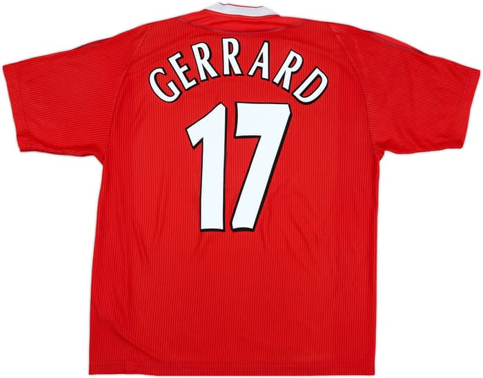 若者に人気のブランド Liverpool 2002-04 Home (L) - 5/10 - #17 Gerrard Shirt ウェア