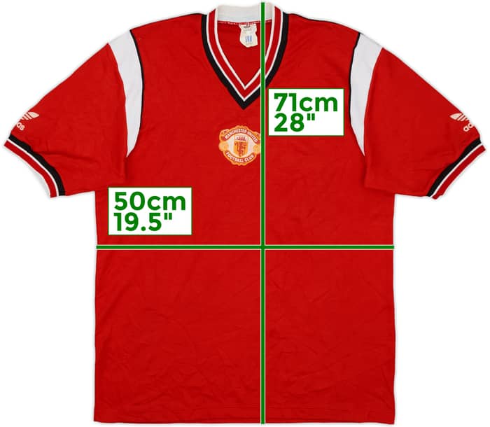 1984-86 Manchester United Home Shirt - 8/10 - (L)