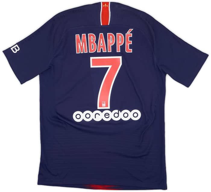2018-19 Paris Saint-Germain Authentic Home Shirt Mbappe #7 - 9/10 - (M)