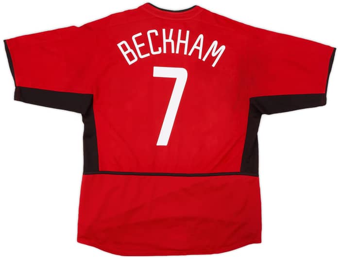 2002-04 Manchester United Home Shirt Beckham #7 - 5/10 - (L)