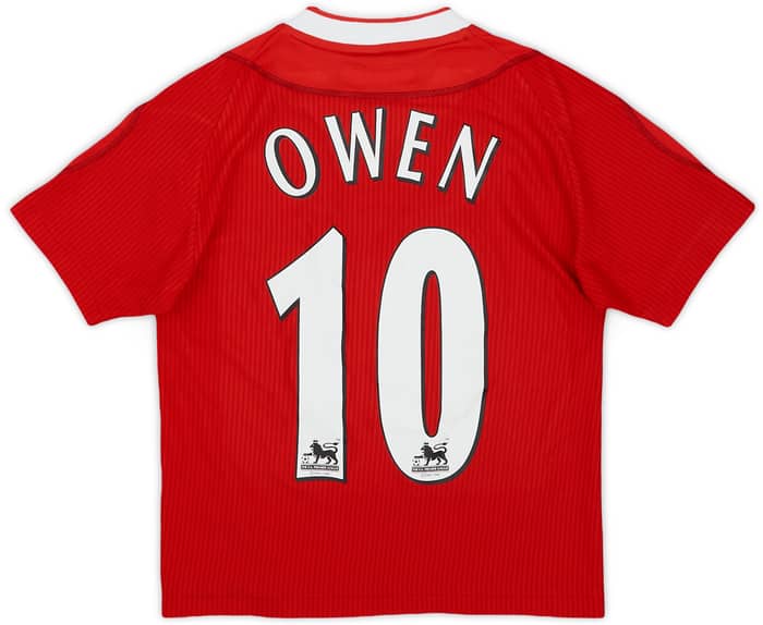 2002-04 Liverpool Home Shirt Owen #10 - 7/10 - (S.Boys)