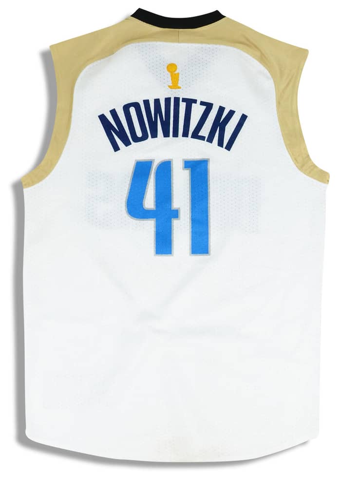 2006 Dallas Mavericks Nowitzki #41 NBA Finals Majestic Jersey (Home) Y