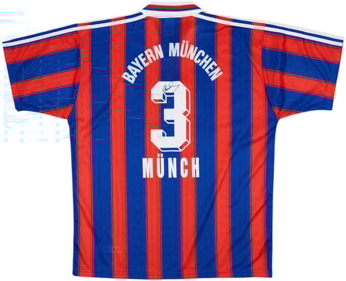 1995-97 Bayern Munich Signed Home Shirt Munch #3 - 8/10 - (XL)