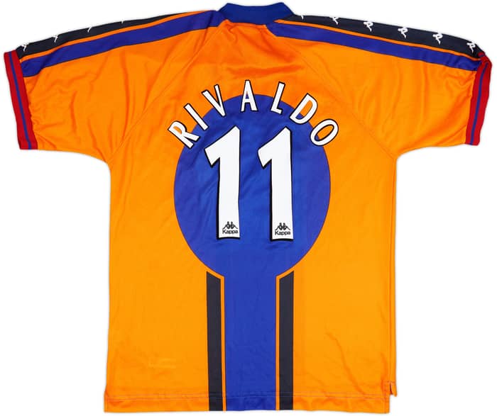 1997-98 Barcelona Away Shirt Rivaldo #11 - 7/10 - (XL)