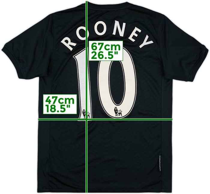 2009-10 Manchester United Away Shirt Rooney #10 - 7/10 - (XL.Boys)