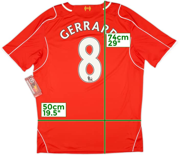 2014-15 Liverpool Home Shirt Gerrard #8 (L)