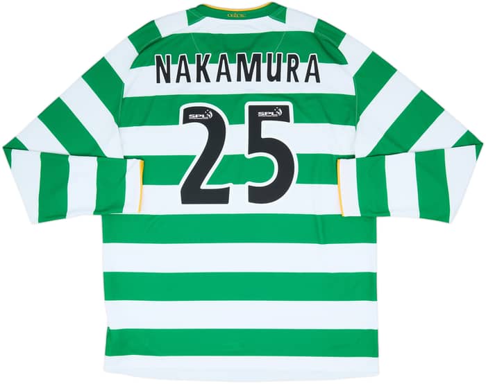 2008-10 Celtic Home L/S Shirt Nakamura #25 - 10/10 - (XL)