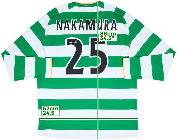 2008-10 Celtic Home L/S Shirt Nakamura #25 - 10/10 - (XL)