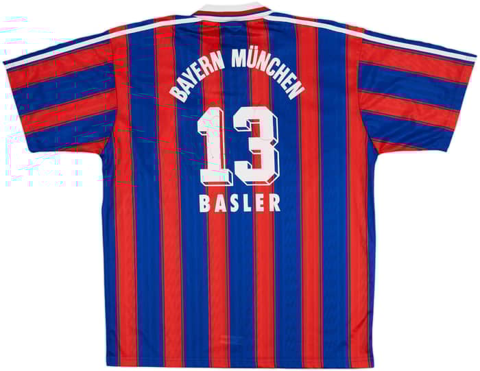1995-97 Bayern Munich Signed Home Shirt Basler #13 - 8/10 - (XL)