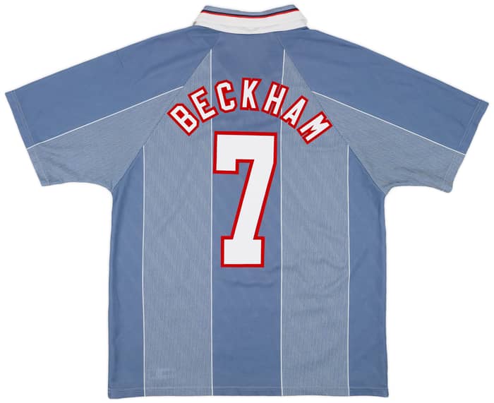 1996-97 England Away Shirt Beckham #7 - 5/10 - (L)