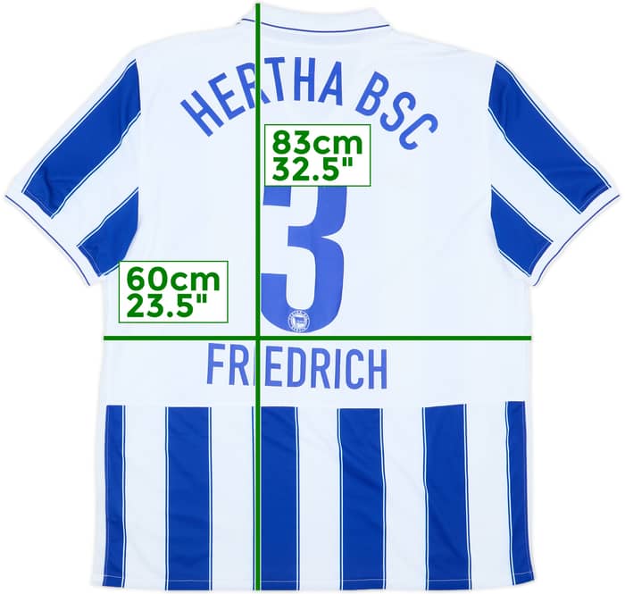 2009-10 Hertha Berlin Home Shirt Friedrich #3 - 7/10 - (XL)