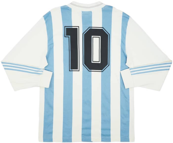 2018-19 Argentina adidas '1993' Retro Home L/S Shirt #10 (Maradona) - 8/10 - (XL)