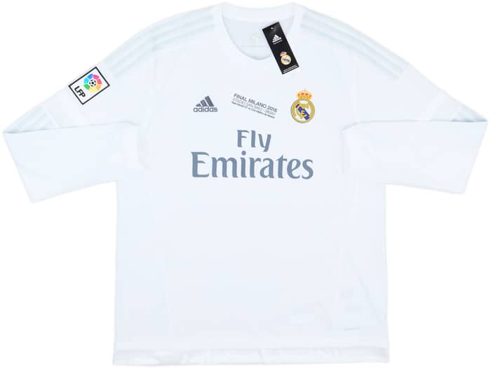 2015-16 Real Madrid Home L/S Shirt Bale #11 (XL)